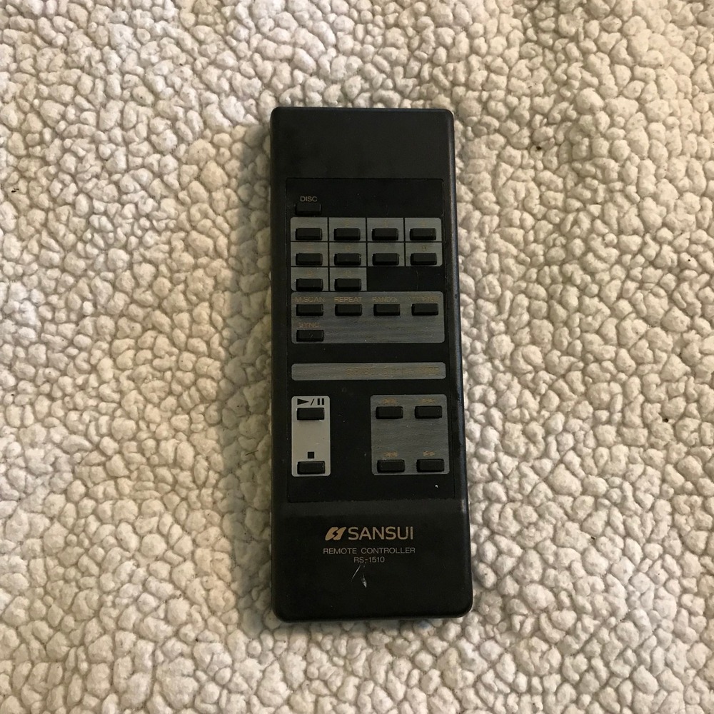 Sansui RS-1510 Remote Controller Black OEM Audio CD Player Replacement